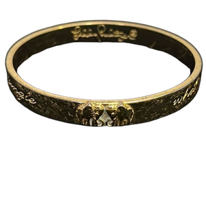 Lilly Pulitzer Goldtone Bangle Bracelet "Story Written in the Sun" - GUC